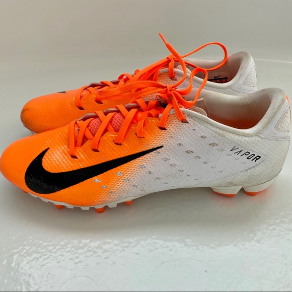 neon orange football cleats